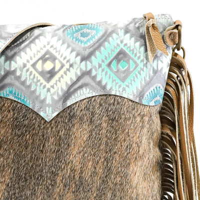 Wynonna - Exotic Brindle w/ Royston Aztec-Wynonna-Western-Cowhide-Bags-Handmade-Products-Gifts-Dancing Cactus Designs
