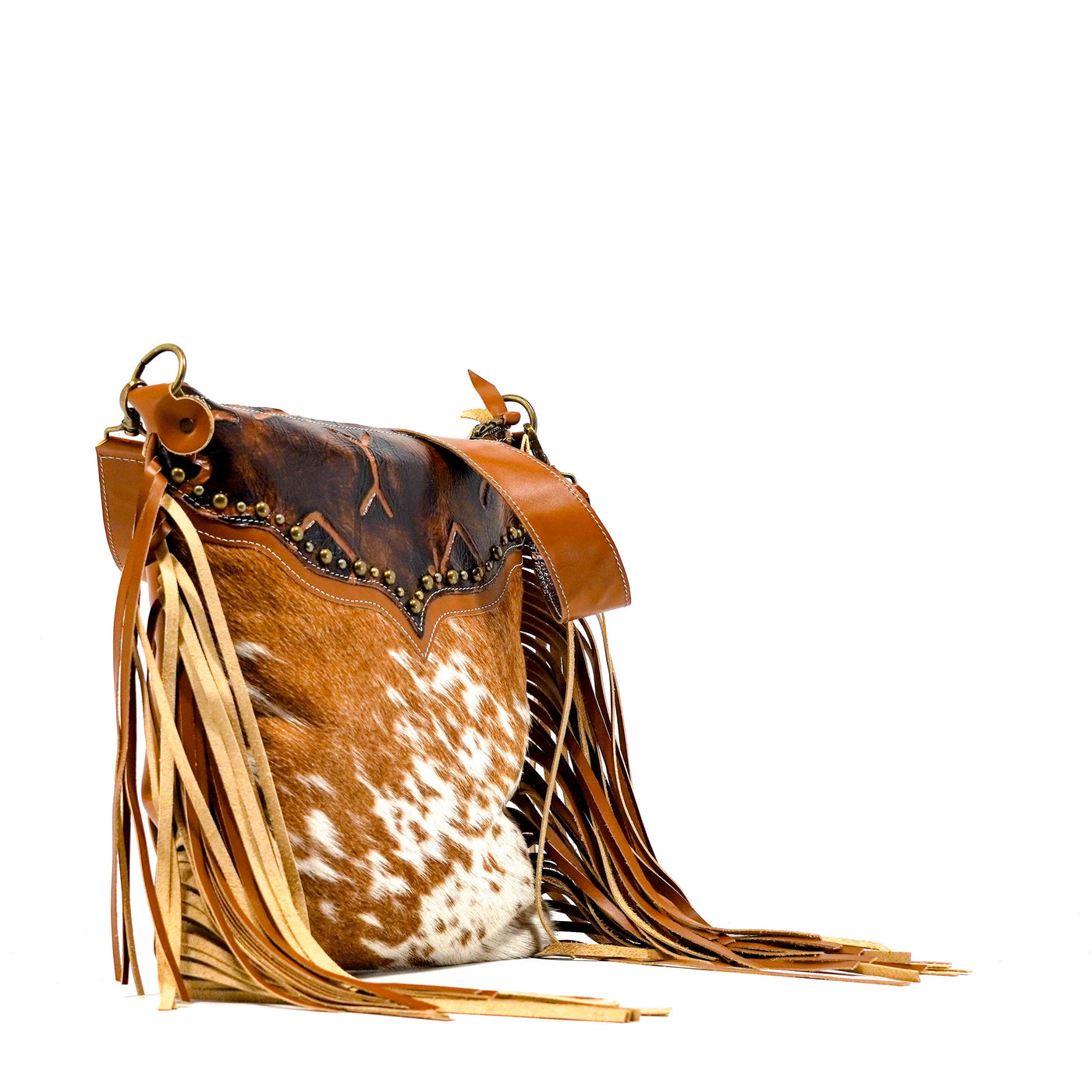 Wynonna - Longhorn w/ Burnt Brands-Wynonna-Western-Cowhide-Bags-Handmade-Products-Gifts-Dancing Cactus Designs