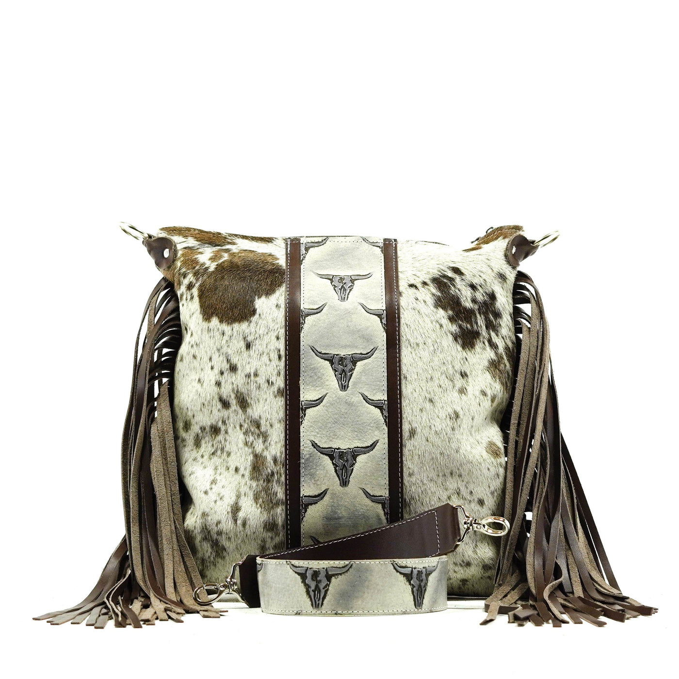 Wynonna - Oil Spot w/ Smoke Show Skulls-Wynonna-Western-Cowhide-Bags-Handmade-Products-Gifts-Dancing Cactus Designs