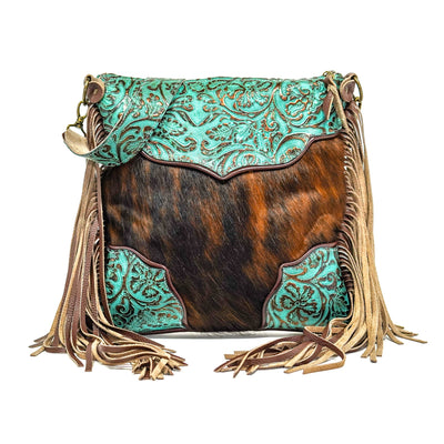 Wynonna - Tricolor w/ Lagoon tool-Wynonna-Western-Cowhide-Bags-Handmade-Products-Gifts-Dancing Cactus Designs