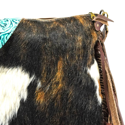 Wynonna - Tricolor w/ No Embossed-Wynonna-Western-Cowhide-Bags-Handmade-Products-Gifts-Dancing Cactus Designs