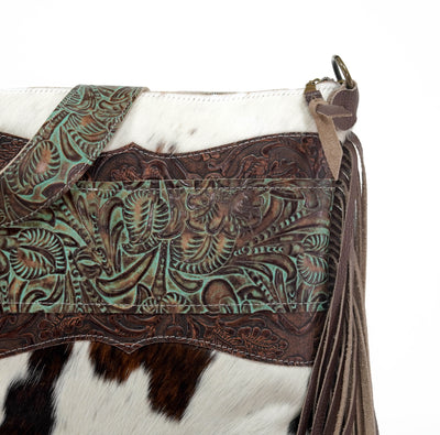 Wynonna - Tricolor w/ Turquoise Dallas Tool-Wynonna-Western-Cowhide-Bags-Handmade-Products-Gifts-Dancing Cactus Designs