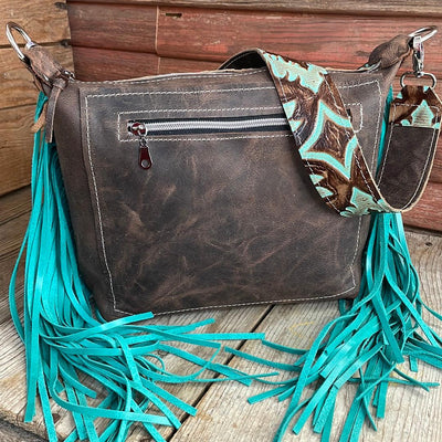 002 Annie - Turquoise Laredo w/ No Hide-Annie-Western-Cowhide-Bags-Handmade-Products-Gifts-Dancing Cactus Designs