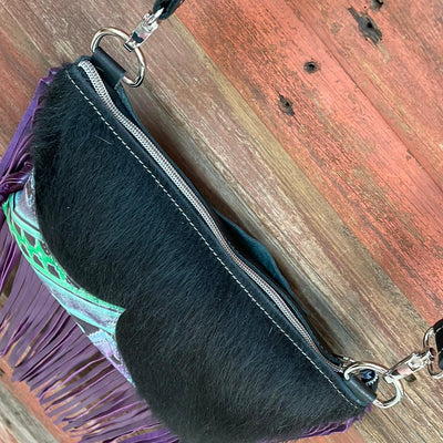 002 Patsy - Black w/ 90's Party-Patsy-Western-Cowhide-Bags-Handmade-Products-Gifts-Dancing Cactus Designs