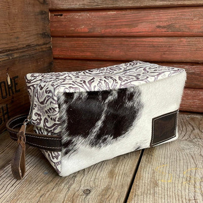 003 Dutton - Black & White w/ Twilight Tool-Dutton-Western-Cowhide-Bags-Handmade-Products-Gifts-Dancing Cactus Designs