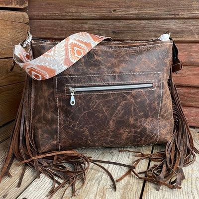 003 Maren - Red Brindle w/ Copper Penny Buffalo Design-Maren-Western-Cowhide-Bags-Handmade-Products-Gifts-Dancing Cactus Designs