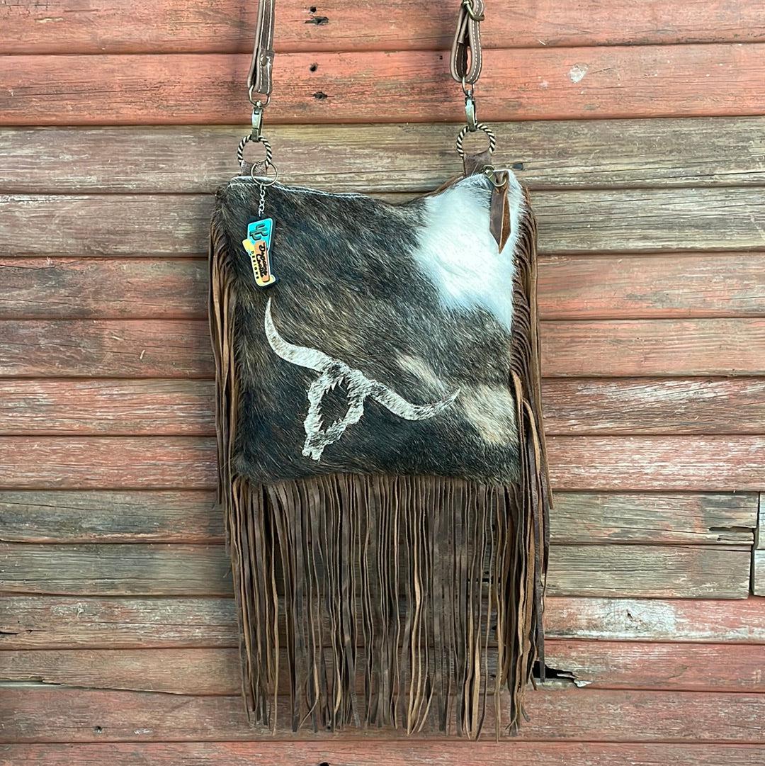 003 Shania - Tricolor w/ Brindle Steer Head-Shania-Western-Cowhide-Bags-Handmade-Products-Gifts-Dancing Cactus Designs