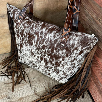 004 June - Longhorn w/ Burnt Brands-June-Western-Cowhide-Bags-Handmade-Products-Gifts-Dancing Cactus Designs