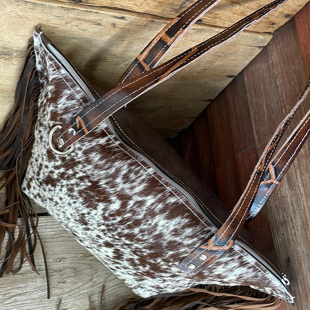 004 June - Longhorn w/ Burnt Brands-June-Western-Cowhide-Bags-Handmade-Products-Gifts-Dancing Cactus Designs