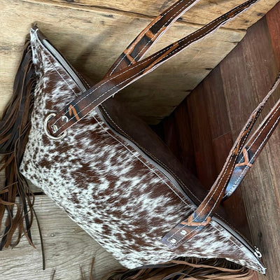 004 June - Longhorn w/ Burnt Brands-June-Western-Cowhide-Bags-Handmade-Products-Gifts-Dancing Cactus Designs
