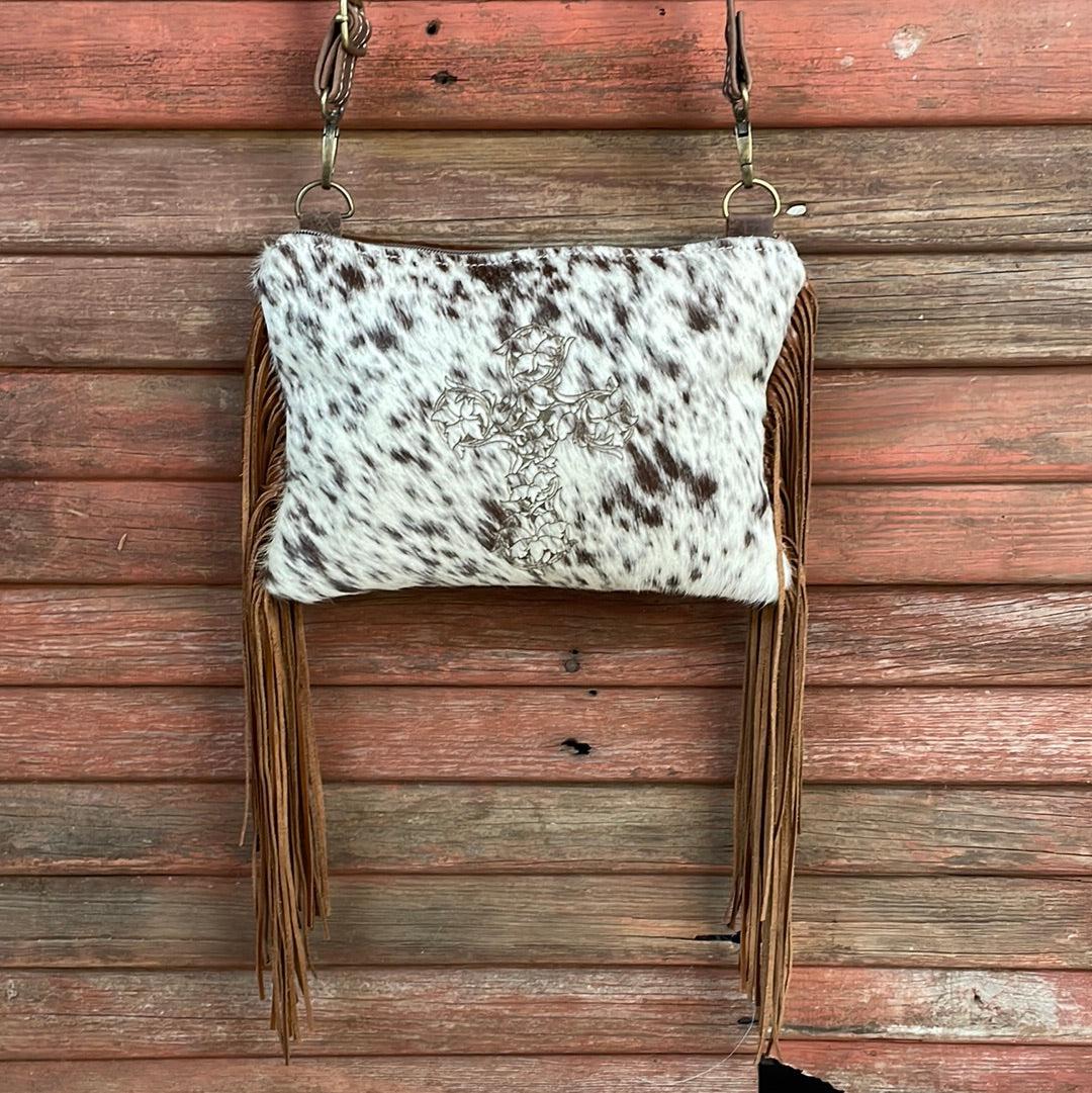 004 Patsy - Longhorn w/ Cross Design-Patsy-Western-Cowhide-Bags-Handmade-Products-Gifts-Dancing Cactus Designs