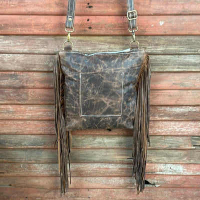 004 Shania - Chocolate & White w/ Sage Navajo-Shania-Western-Cowhide-Bags-Handmade-Products-Gifts-Dancing Cactus Designs