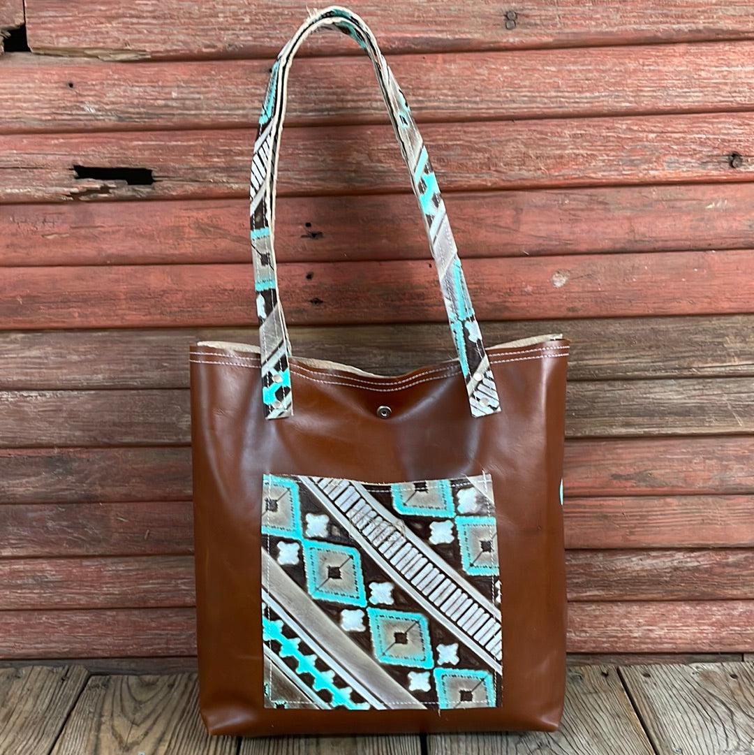 004 Trisha - Blank Slate w/ Cocoa Navajo-Trisha-Western-Cowhide-Bags-Handmade-Products-Gifts-Dancing Cactus Designs