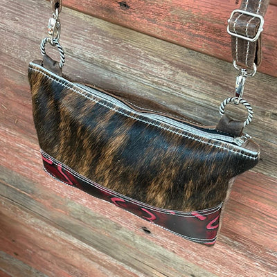 005 Patsy - Dark Brindle w/ Red Brands-Patsy-Western-Cowhide-Bags-Handmade-Products-Gifts-Dancing Cactus Designs