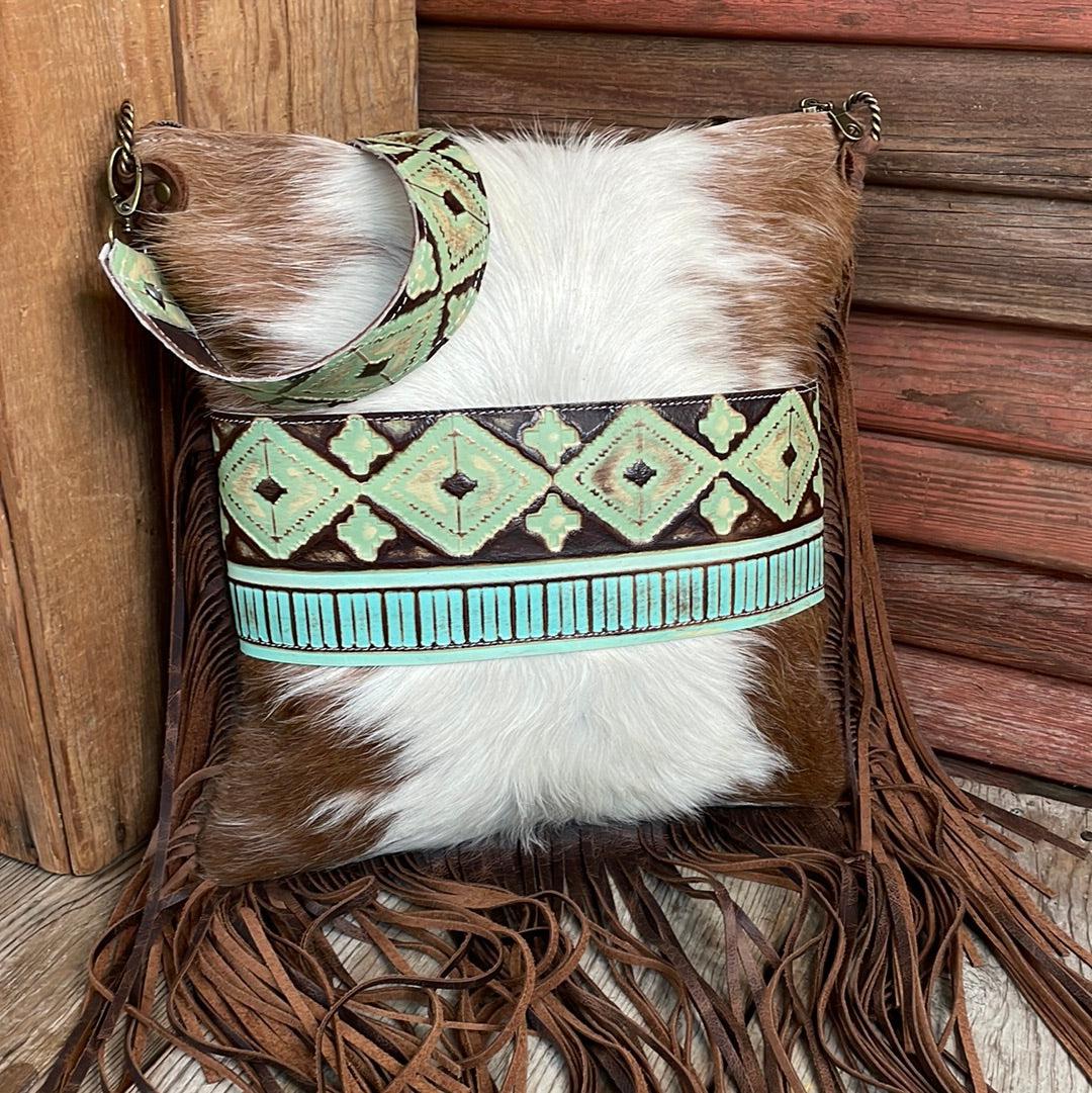 005 Wynonna - Longhorn w/ Sage Navajo-Wynonna-Western-Cowhide-Bags-Handmade-Products-Gifts-Dancing Cactus Designs