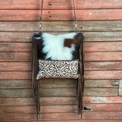 006 Shania - Tricolor w/ Ivory Tool-Shania-Western-Cowhide-Bags-Handmade-Products-Gifts-Dancing Cactus Designs