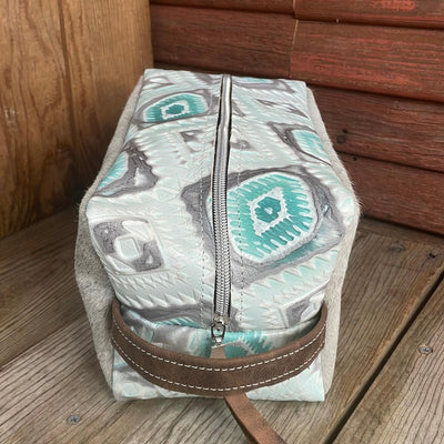 007 Dutton - Grey Brindle w/ Turquoise Sand Aztec-Dutton-Western-Cowhide-Bags-Handmade-Products-Gifts-Dancing Cactus Designs