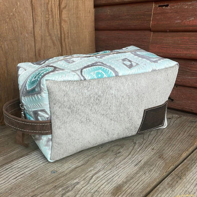 007 Dutton - Grey Brindle w/ Turquoise Sand Aztec-Dutton-Western-Cowhide-Bags-Handmade-Products-Gifts-Dancing Cactus Designs