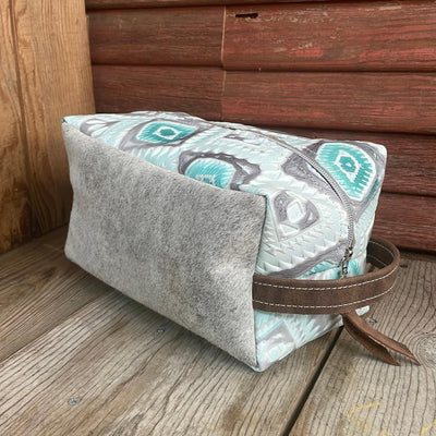 007 Dutton - Grey Brindle w/ Turquoise Sand Aztec-Dutton-Western-Cowhide-Bags-Handmade-Products-Gifts-Dancing Cactus Designs