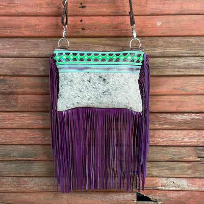 008 Patsy - B&W Speckle w/ 90's Party-Patsy-Western-Cowhide-Bags-Handmade-Products-Gifts-Dancing Cactus Designs