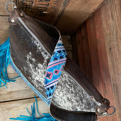 009 Oakley - B&W Speckle w/ Tucson Sundown Navajo-Oakley-Western-Cowhide-Bags-Handmade-Products-Gifts-Dancing Cactus Designs