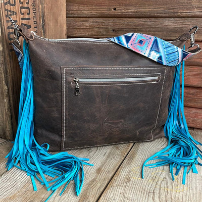 009 Oakley - B&W Speckle w/ Tucson Sundown Navajo-Oakley-Western-Cowhide-Bags-Handmade-Products-Gifts-Dancing Cactus Designs