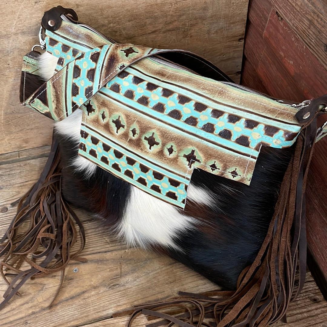 009 Oakley - Tricolor w/ Sage Navajo-Oakley-Western-Cowhide-Bags-Handmade-Products-Gifts-Dancing Cactus Designs