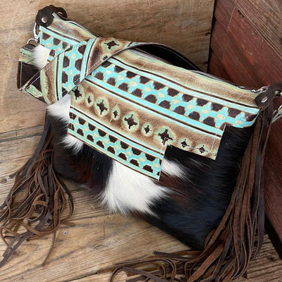 009 Oakley - Tricolor w/ Sage Navajo-Oakley-Western-Cowhide-Bags-Handmade-Products-Gifts-Dancing Cactus Designs