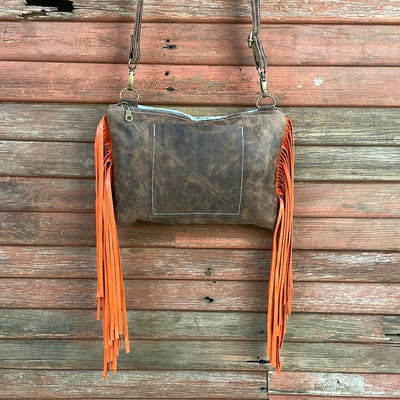 009 Patsy - B&W Speckle w/ Western Sunset-Patsy-Western-Cowhide-Bags-Handmade-Products-Gifts-Dancing Cactus Designs