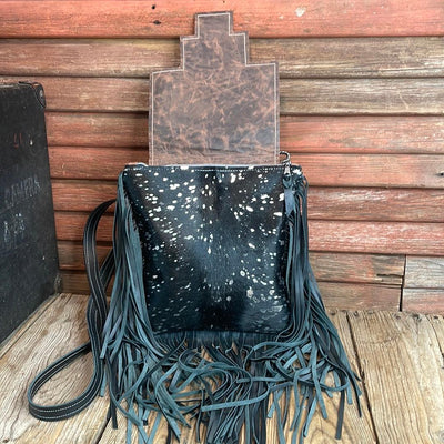 009 Shania - Silver Acid w/ Turquoise Sand Tool Flap-Shania-Western-Cowhide-Bags-Handmade-Products-Gifts-Dancing Cactus Designs