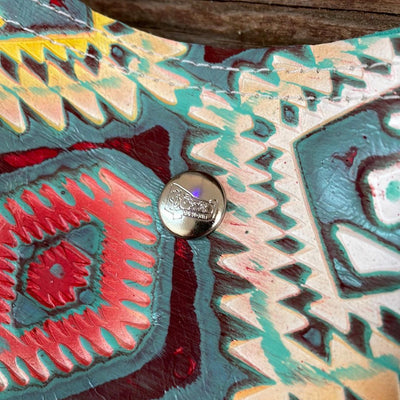 009 Trisha - Blank Slate w/ Rainbow Aztec-Trisha-Western-Cowhide-Bags-Handmade-Products-Gifts-Dancing Cactus Designs