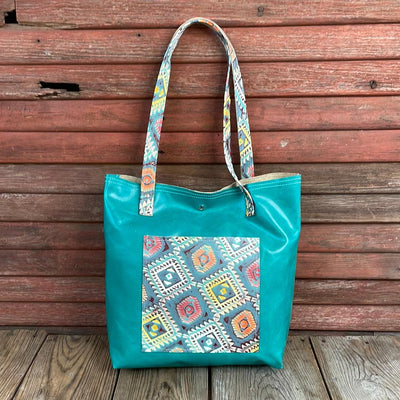 009 Trisha - Blank Slate w/ Rainbow Aztec-Trisha-Western-Cowhide-Bags-Handmade-Products-Gifts-Dancing Cactus Designs
