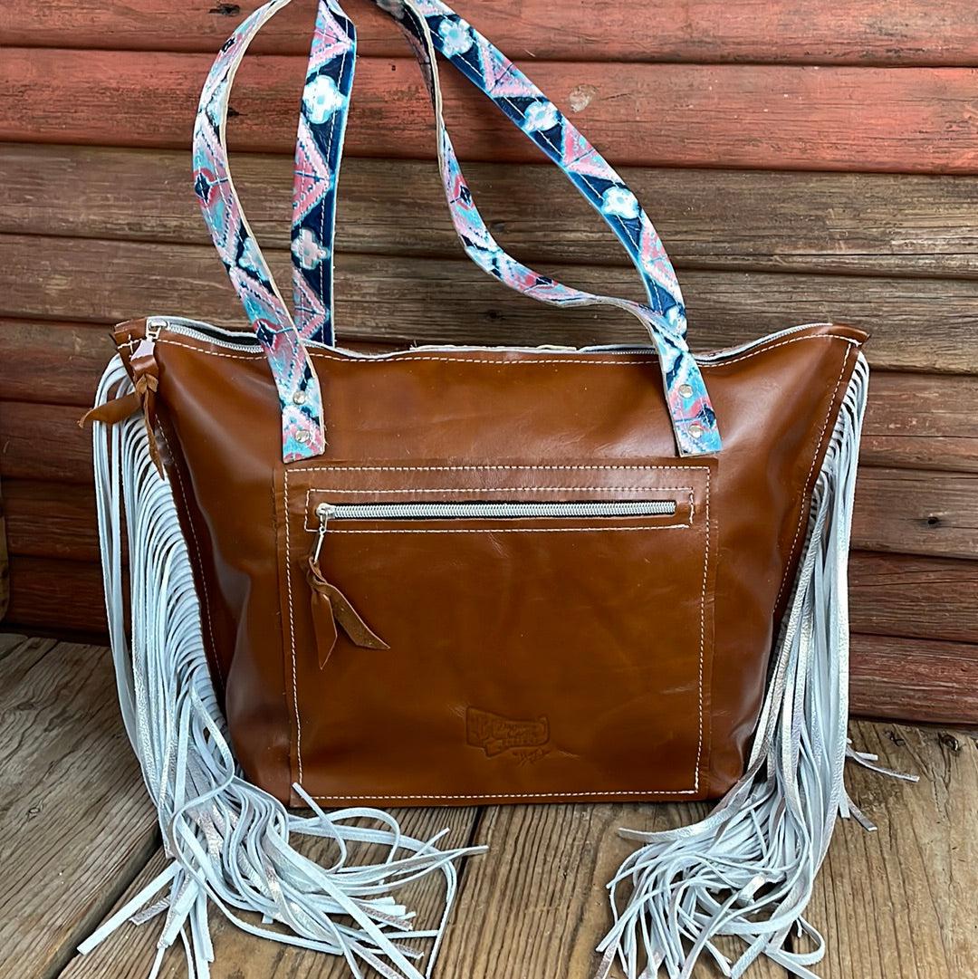 010 June - Pink Acid w/ Tucson Sundown Navajo-June-Western-Cowhide-Bags-Handmade-Products-Gifts-Dancing Cactus Designs