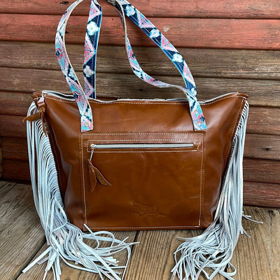 010 June - Pink Acid w/ Tucson Sundown Navajo-June-Western-Cowhide-Bags-Handmade-Products-Gifts-Dancing Cactus Designs
