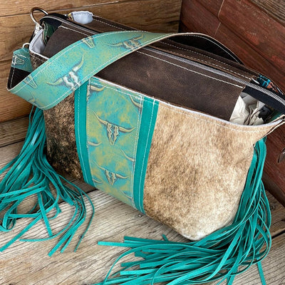 011 Maren - Brindle w/ Margarita Skulls-Maren-Western-Cowhide-Bags-Handmade-Products-Gifts-Dancing Cactus Designs