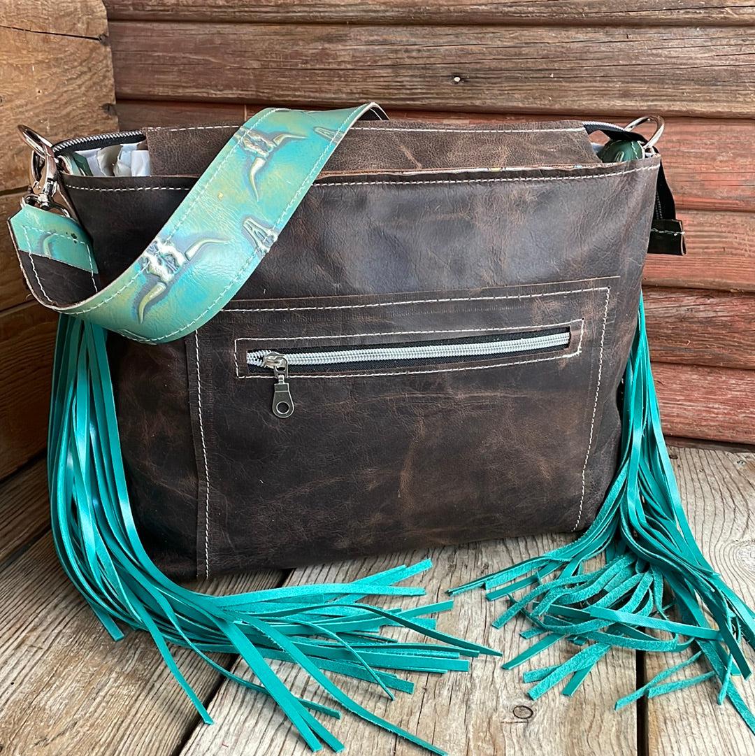 011 Maren - Brindle w/ Margarita Skulls-Maren-Western-Cowhide-Bags-Handmade-Products-Gifts-Dancing Cactus Designs