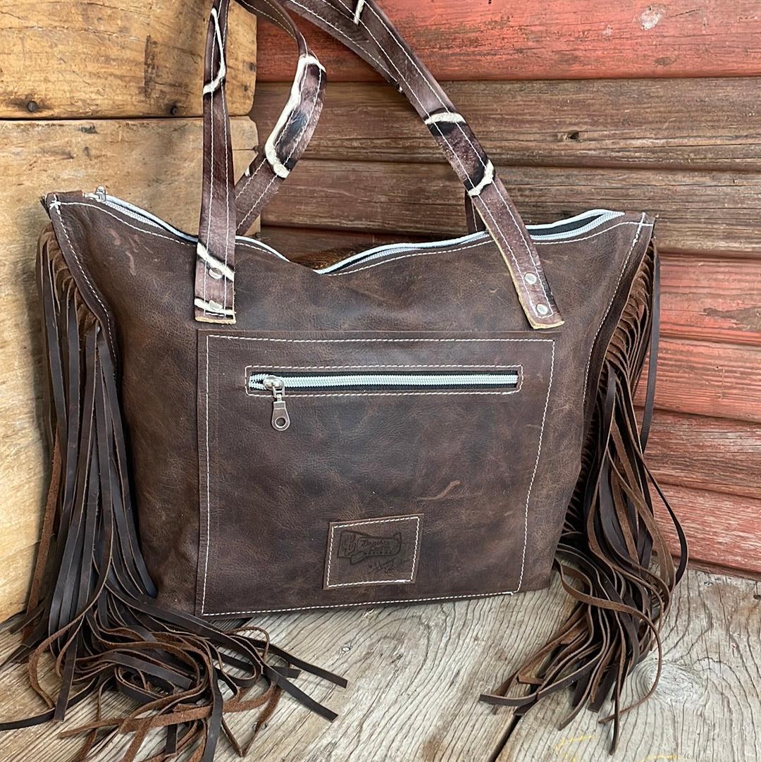 012 June - Red Brindle w/ No Embossed-June-Western-Cowhide-Bags-Handmade-Products-Gifts-Dancing Cactus Designs