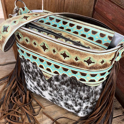 013 Gabby - Dapple w/ Sage Navajo-Gabby-Western-Cowhide-Bags-Handmade-Products-Gifts-Dancing Cactus Designs
