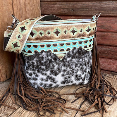 013 Gabby - Dapple w/ Sage Navajo-Gabby-Western-Cowhide-Bags-Handmade-Products-Gifts-Dancing Cactus Designs