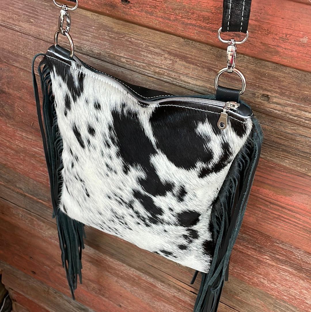 013 Shania - Black & White w/ Blank Slate-Shania-Western-Cowhide-Bags-Handmade-Products-Gifts-Dancing Cactus Designs