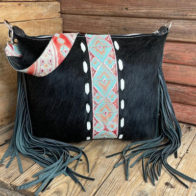 015 Oakley - Black w/ Fiesta Navajo-Oakley-Western-Cowhide-Bags-Handmade-Products-Gifts-Dancing Cactus Designs