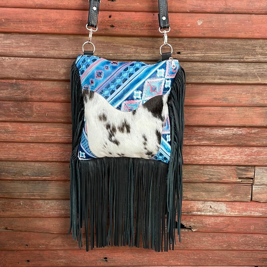 015 Shania - Black & White w/ Tucson Sundown-Shania-Western-Cowhide-Bags-Handmade-Products-Gifts-Dancing Cactus Designs