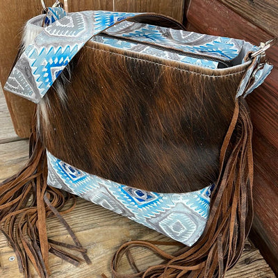 016 Gabby - Brindle w/ Rocky Mountain Aztec-Gabby-Western-Cowhide-Bags-Handmade-Products-Gifts-Dancing Cactus Designs