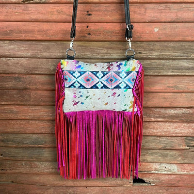 016 Patsy - Rainbow w/ Tucson Sundown-Patsy-Western-Cowhide-Bags-Handmade-Products-Gifts-Dancing Cactus Designs