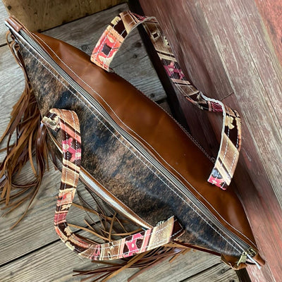 018 June - Dark Brindle w/ Pendleton-June-Western-Cowhide-Bags-Handmade-Products-Gifts-Dancing Cactus Designs