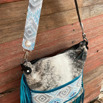 021 Wynonna - Grey Brindle w/ Rocky Mountain Aztec-Wynonna-Western-Cowhide-Bags-Handmade-Products-Gifts-Dancing Cactus Designs