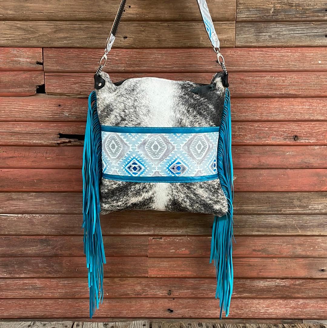 021 Wynonna - Grey Brindle w/ Rocky Mountain Aztec-Wynonna-Western-Cowhide-Bags-Handmade-Products-Gifts-Dancing Cactus Designs