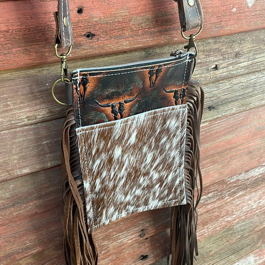 023 Carrie - Longhorn w/ Fireskulls-Carrie-Western-Cowhide-Bags-Handmade-Products-Gifts-Dancing Cactus Designs