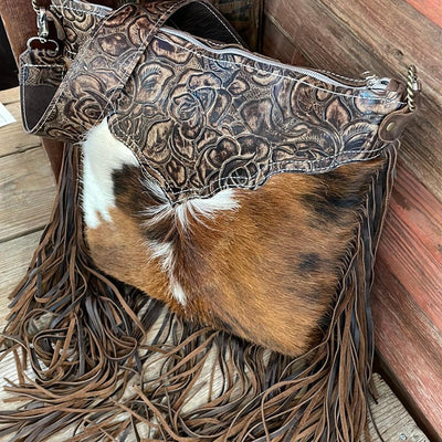023 Wynonna - Tricolor w/ Deadwood Roses-Wynonna-Western-Cowhide-Bags-Handmade-Products-Gifts-Dancing Cactus Designs