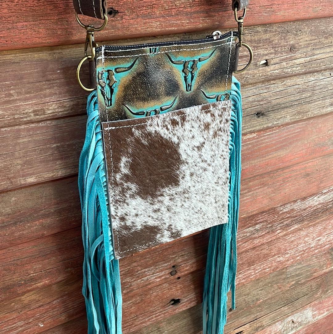 024 Carrie - Longhorn w/ Patina Skulls-Carrie-Western-Cowhide-Bags-Handmade-Products-Gifts-Dancing Cactus Designs